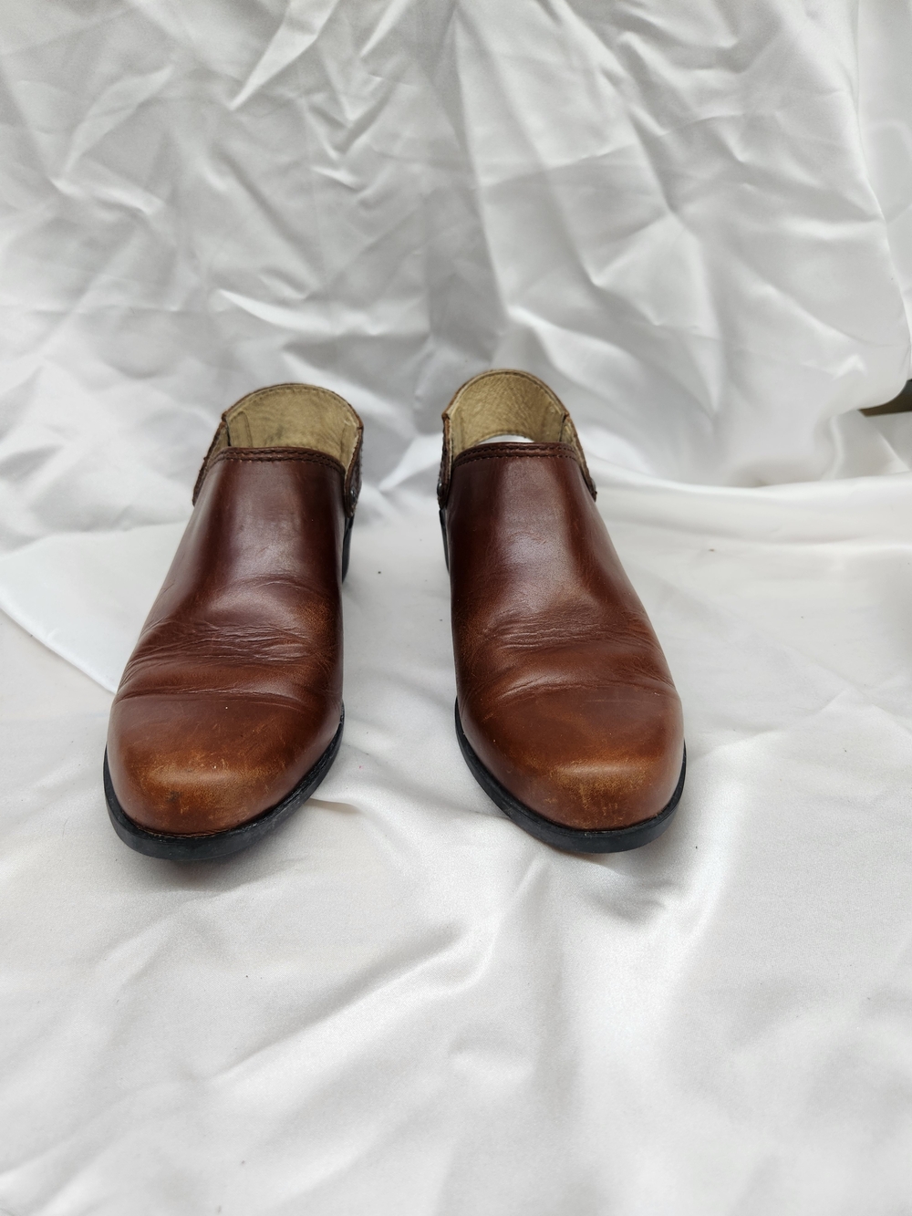 Ariat Brown Leather Slip-On Mules